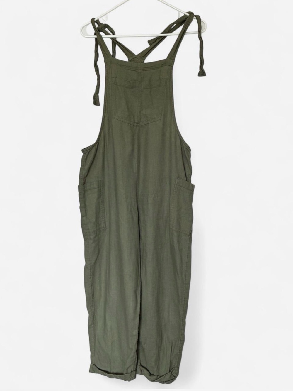 aerie Olive Green Tie-Strap Women's Overalls